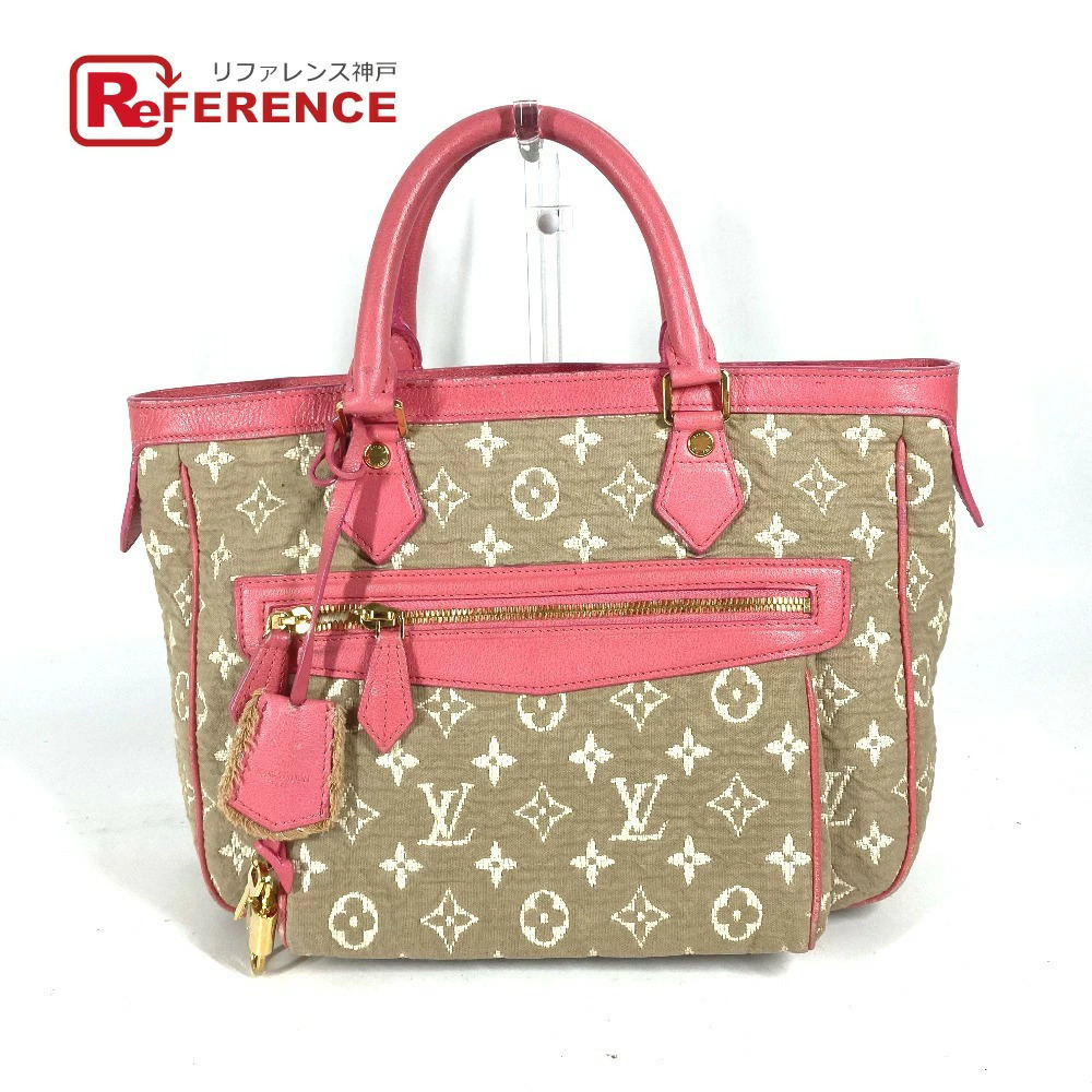 LOUIS VUITTON Monogram Sabia Cabas Bag Handbag Tote Leather Canvas Pink